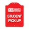 Signmission 10 Minute Parking Student Pick Up, Red & White Aluminum Architectural Sign, 18" x 24", RW-1824-24642 A-DES-RW-1824-24642 - alternate 1